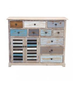 Cosma Mobile Greg in legno multicolor con 10 cassetti e 2 ante