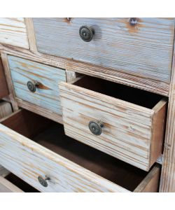 Cosma Mobile Greg in legno multicolor con 10 cassetti e 2 ante