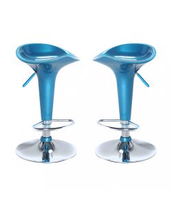 Cosma Sgabello Harlan Blu Girevole e Regolabile 38,5x38,5 cm