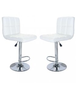 Cosma Sgabello girevole regolabile Ecopelle Bianco 51x46 cm