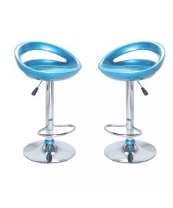 Cosma Sgabello Jimmy Blu Regolabile in ABS e Acciaio 43,7x46,5 cm