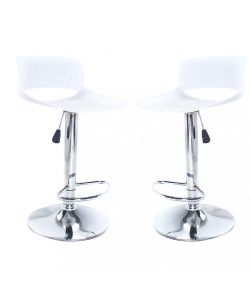 Cosma Sgabello Lenox regolabile in ABS Bianco cm 46x39,5x75,5/96