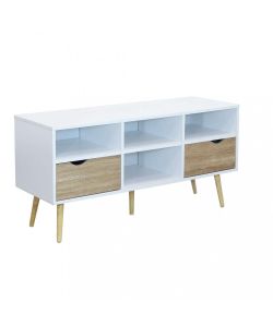 Cosma Mobile Porta TV Brody Legno Bianco 117x39x58 cm Moderno