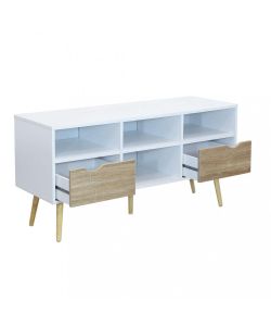 Cosma Mobile Porta TV Brody Legno Bianco 117x39x58 cm Moderno