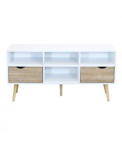 Cosma Mobile Porta TV Brody Legno Bianco 117x39x58 cm Moderno