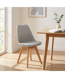 Cosma Sedia Marsiglia Grigia in Polipropilene e Legno 48x43x82 cm