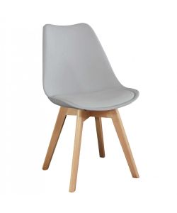 Cosma Sedia Marsiglia Grigia in Polipropilene e Legno 48x43x82 cm