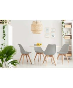 Cosma Sedia Marsiglia Grigia in Polipropilene e Legno 48x43x82 cm
