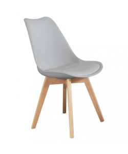Cosma Sedia Marsiglia Grigia in Polipropilene e Legno 48x43x82 cm
