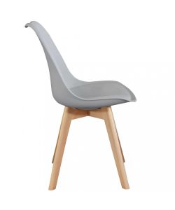 Cosma Sedia Marsiglia Grigia in Polipropilene e Legno 48x43x82 cm