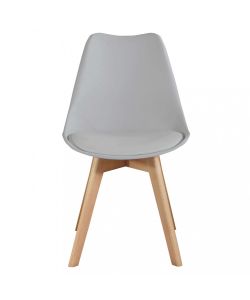 Cosma Sedia Marsiglia Grigia in Polipropilene e Legno 48x43x82 cm