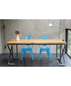 Cosma Sedia Lola Blu Antico in Metallo 35x45x85 cm Senza Braccioli