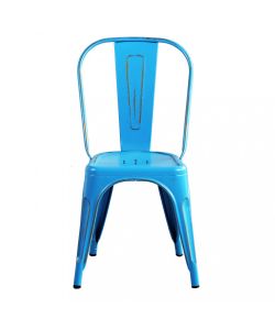 Cosma Sedia Lola Blu Antico in Metallo 35x45x85 cm Senza Braccioli