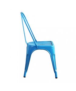 Cosma Sedia Lola Blu Antico in Metallo 35x45x85 cm Senza Braccioli