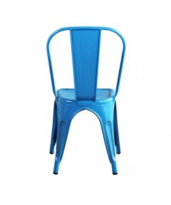Cosma Sedia Lola Blu Antico in Metallo 35x45x85 cm Senza Braccioli