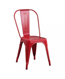 Cosma Sedia Lola Antico Metallo Rosso 35x45x85 cm Senza Braccioli