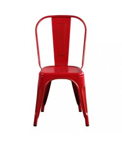 Cosma Sedia Lola Antico Metallo Rosso 35x45x85 cm Senza Braccioli