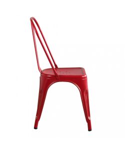 Cosma Sedia Lola Antico Metallo Rosso 35x45x85 cm Senza Braccioli