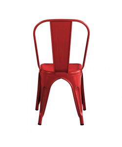 Cosma Sedia Lola Antico Metallo Rosso 35x45x85 cm Senza Braccioli