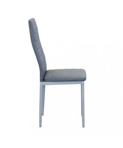 Cosma Sedia da Pranzo Ivy Grigia con Struttura in Metallo cm 53 x 46 x 97