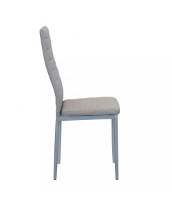 Cosma Sedia Ivy Tortora 53x46x97cm in Ecopelle - Struttura in Metallo