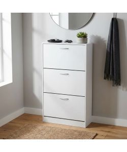Cosma Scarpiera Vicky Bianco 3 Ante in Legno 60x24x115 cm Salvaspazio