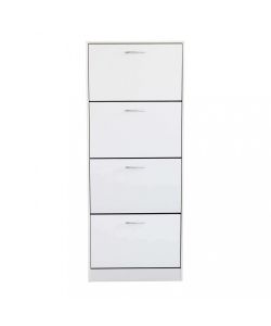 Cosma Scarpiera Salvaspazio 4 Ante Legno Bianca 60x24x150 cm