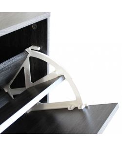 Cosma Scarpiera Vicky Grigio Scuro 3 Ante in Legno 60x24x115 cm