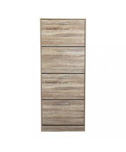 Cosma Scarpiera Salvaspazio 4 Ante Legno Marrone 60x24x150 cm