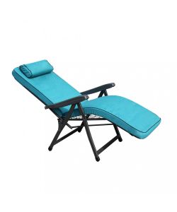 Cosma Poltrona Relax Azzurra Pieghevole Imbottita 155x60x60 cm