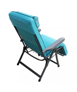 Cosma Poltrona Relax Azzurra Pieghevole Imbottita 155x60x60 cm