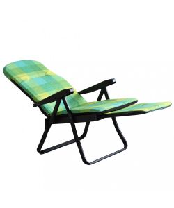 Cosma Sdraio Cipro Carrello Giallo Scozzese in Tessuto Multicolor 155x60cm