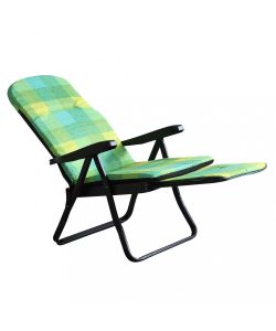 Cosma Sdraio Cipro Carrello Giallo Scozzese in Tessuto Multicolor 155x60cm