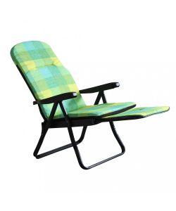 Cosma Sdraio Cipro Carrello Giallo Scozzese in Tessuto Multicolor 155x60cm