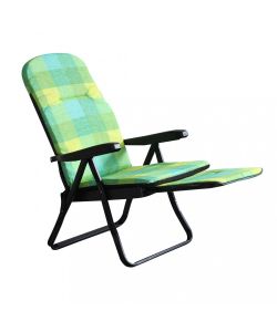 Cosma Sdraio Cipro Carrello Giallo Scozzese in Tessuto Multicolor 155x60cm