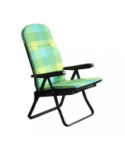 Cosma Sdraio Cipro Carrello Giallo Scozzese in Tessuto Multicolor 155x60cm