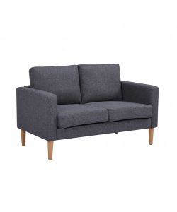 Cosma Divano 2 Posti Ramsey Grigio Scuro in Tessuto 137x73x82 cm