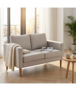Cosma Divano 2 Posti Ramsey Beige in Tessuto 137x73x82 cm