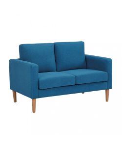 Cosma Divano 2 Posti Blu in Tessuto 137x73x82 cm con Gambe in Polipropilene