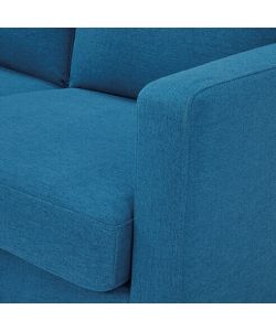 Cosma Divano 2 Posti Blu in Tessuto 137x73x82 cm con Gambe in Polipropilene