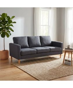 Cosma Divano 3 Posti in Tessuto Grigio Scuro 180x73x82 cm per Soggiorno