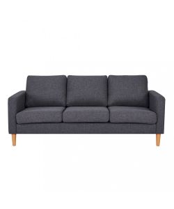 Cosma Divano 3 Posti in Tessuto Grigio Scuro 180x73x82 cm per Soggiorno