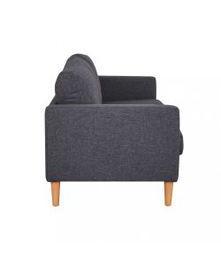 Cosma Divano 3 Posti in Tessuto Grigio Scuro 180x73x82 cm per Soggiorno