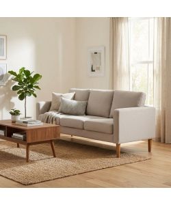 Cosma Divano 3 Posti Beige in Tessuto 180x73x82 cm per Soggiorno