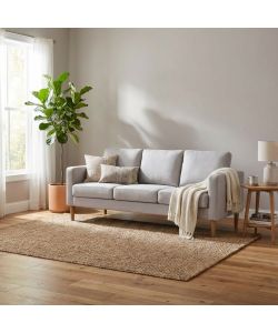 Cosma Divano 3 Posti Beige in Tessuto 180x73x82 cm per Soggiorno