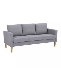 Cosma Divano 3 posti Ramsey in Tessuto Grigio Chiaro 180x73x82 cm