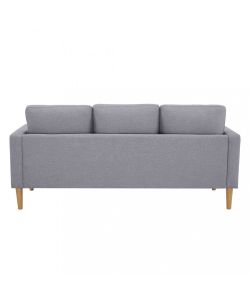 Cosma Divano 3 posti Ramsey in Tessuto Grigio Chiaro 180x73x82 cm