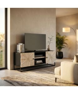 Cosma Porta TV Stanford - Mobile in legno di mango marrone 140x46x56 cm