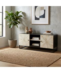 Cosma Porta TV Stanford - Mobile in legno di mango marrone 140x46x56 cm