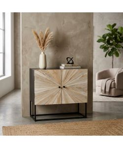 Cosma Mobile Soggiorno Basso 85x40x80 cm Marrone in Legno di Mango